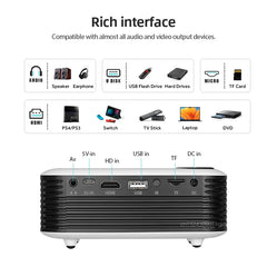 A2000 Mini Projector Portable Home Cinema 3D LED Video Projector 4K 1080P Gaming Laser Beamer with HD Port for Smart TV Box