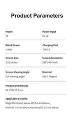NEWEST Magnetic Selfie Monitor Screen with Fill Light Phone Back Mirroring Rear Camera For Live Stream Vlogging Video Recording