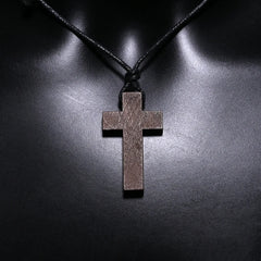 Various Styles Catholic Cross Necklace Jesus Christ Pendant Choker Retro Jewelry Style Natural Wood Necklace Wholesale Amulet