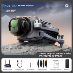 Lenovo A26 Pro Drone 5G WiFi Drone 4K Dual HD Camera Large Screen Remote Controller Brushless Motor Professional Quadcopter Toy