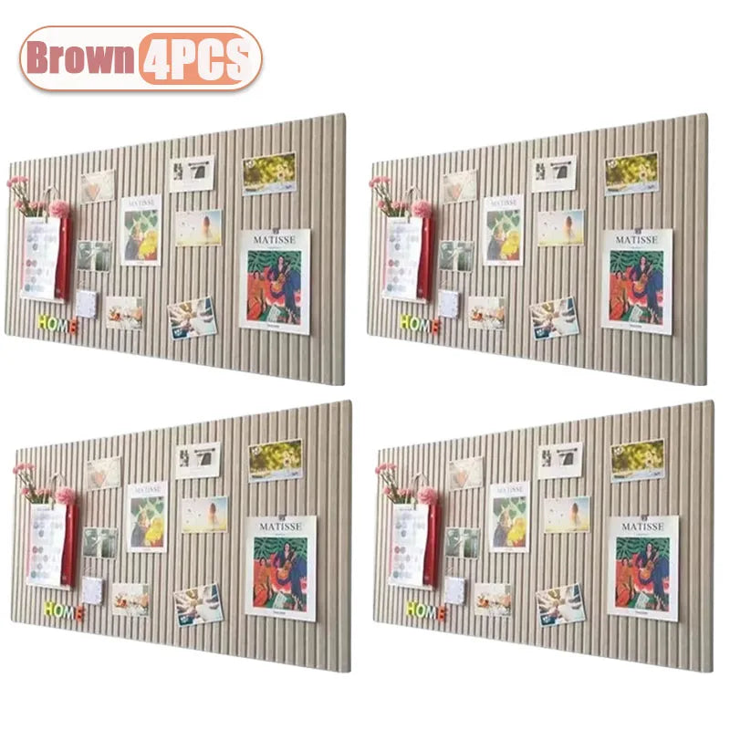1-4PCS Felt Wall Stickers School Works Display Bulletin Board Office Photo Wall Home Living Room TV Background Wall Decor