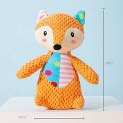 Pet Dog Plush Toy Cute Fox Elephant Bite Resistant Interactive Squeaky Dog Chewing Toy Dog Teeth Cleaning Sounding Doll Chew Toy Pet Shop
