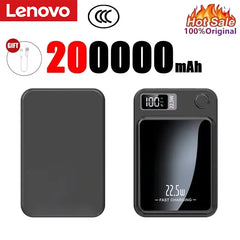 Lenovo 2026 200000mAh Magnetic Wireless Power Bank Portable Fast Charger For Magsafe Auxiliary Battery For iphone Huawei Samsung