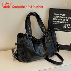High Quality PU Shoulder Bag for Women – Contrast Zipper Style