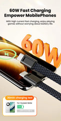 60W USB C To Type C Short Keychain Cable For Samsung Xiaomi 16.5cm 27W Type C To Lightning Charging Cable For iPhone Power Bank
