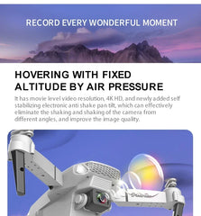 E88 ProIntelligent Folding Drone Supports single/Dual Camera Switching 4KPicture Quality+Wide-angle Shooting WiFiDirect Real-Tim