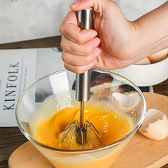 Stainless Steel Egg Beater Durable Semi-Automatic Mixer for Effortless Egg Cream Mixing Stirring and Beating for Kitchen Baking Cooking Essentials, Kitchen Tools