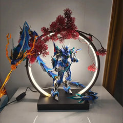 LED Light Ring Ornament Chinese-style Photography-specific Ambient Light Display Stand Creative Desktop Home Decoration Ornament
