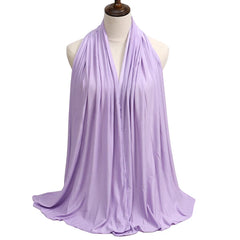 New Jersey Womens Muslim Ramadan Fashion Modal Cotton Jersey Hijab Womens High Quality Solid Color Soft Hijab Long African Scarf