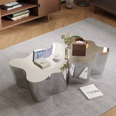 Metal Industrial Coffee Table Aesthetic Unique Minimalist Designer Side Table Modern Luxury Mesa Auxiliar Postmodern Living Room Furniture