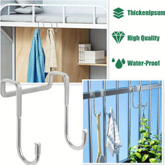 Stainless steel bedside cabinet door hook dormitory double hook bathroom kitchen hanger