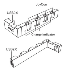 NEW COLOR for Nintendo Switch OLED JoyCon 4 in 1 Charger Controller Dock Station Holder for Nintendo Switch Joy-Con Charging