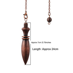 Copper Metal Pendulum for Dowsing Divination Energy Work Meditation Scrying Witchcraft Pendulums Tool Spiritual Pendulos X092