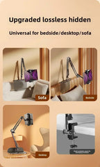 Adjustable Lazy Mobile Phone Stand for Bedside and Desktop Hidden Design Live Broadcast and Video Watching