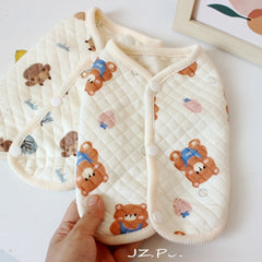 Warm Cotton Open Cardigan Pet Shop Pet Clothing for Small Dogs And s Teddy Bichon Baby Underwear Vest Spring Autumn Winter Dogbaby