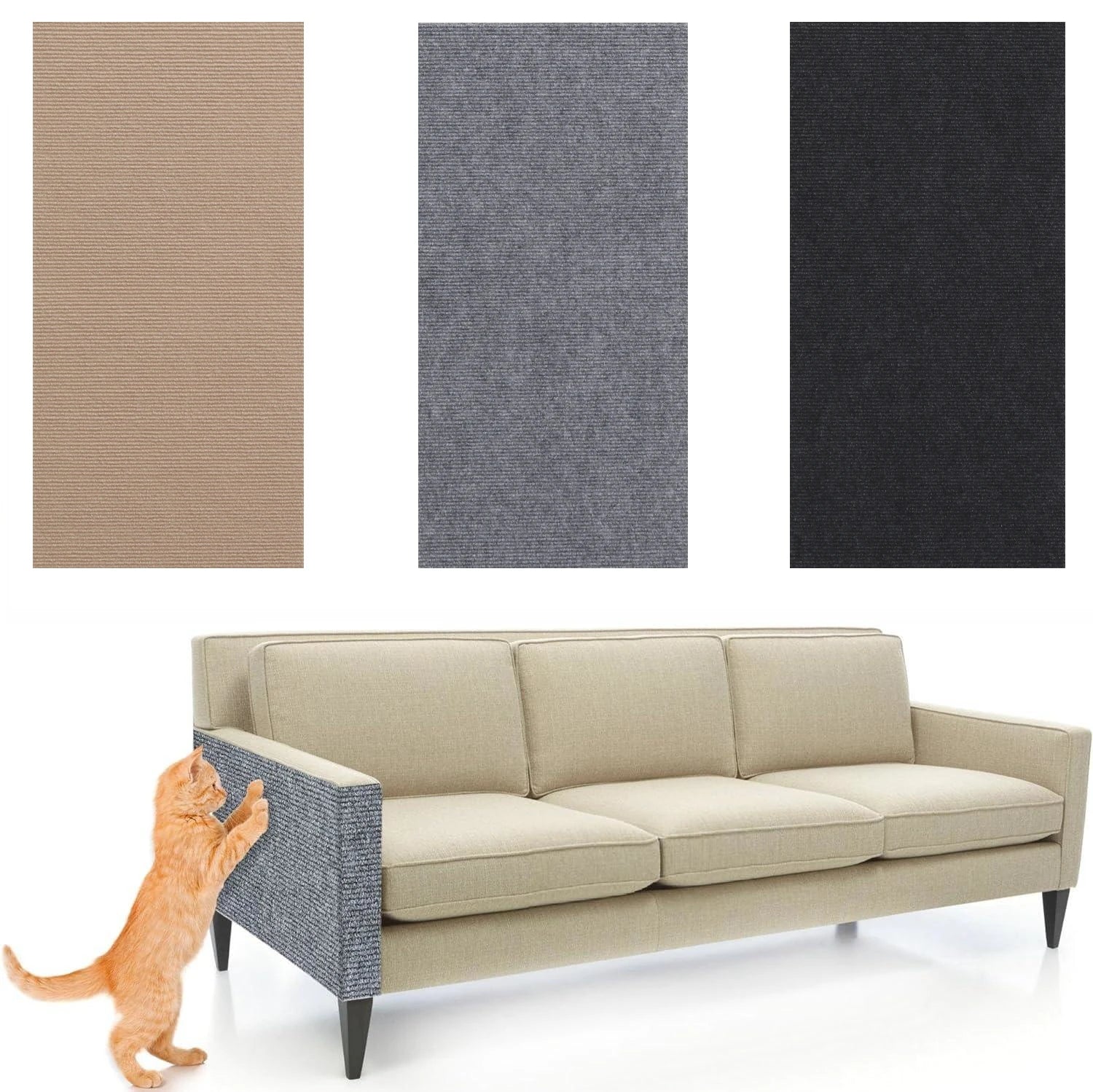 Anti Cat Scratch Mat Trimmable Self-Adhesive Carpet Mat Pad Cat Pet Scratcher Furniture Couch Corner Indoor Sofa Wall Protector Pet Shop, Pet Toys