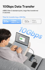 Baseus USB C HUB Dual HDMI 8K 4K Adapter 10-in-1 USB 3.2 10Gbps Splitter with RJ45 SD TF Type C PD 100W for MacBook Pro Air HUB