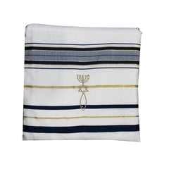 JKRISING Messianic Jewish Tallit Blue and Gold Prayer Shawl Talit and Talis Bag Prayer scarfs