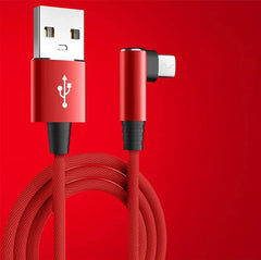 5A Fast Charging Type C Cable 90 Degrees Elbow Cable USB C Cable for Game for Samsung Xiaomi Redmi Honor Phone Charger Usb Cable