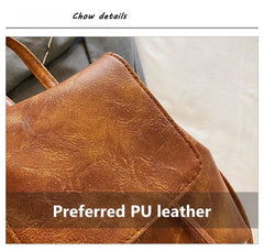 Fashion PU Leather Backpack for Women – Vintage Travel & School Bag