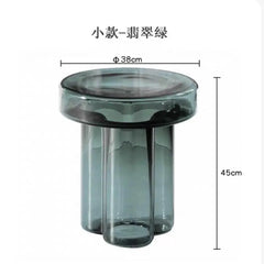 Artistic Glass Coffee Table, Creative Design End Tables for Living Room , Stylish Accent Tea Table with Various Sizes & Colors Living Room Furniture