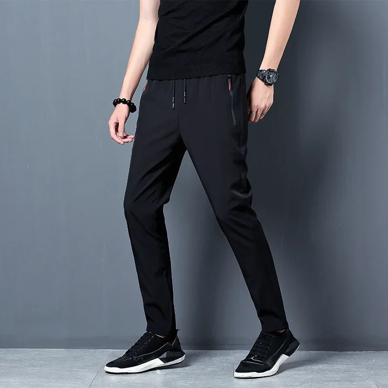 Men’s Slim Fit Casual Jogger Pants – Elastic Waist Plus Size