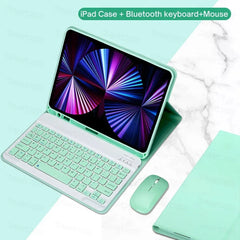 For iPad Backlight Keyboard Case For iPad 10.2 9 8 7th Gen iPad 10th Air 3 10.5 Pro Air 4th 5th 10.9 Pro 11 12.9 9.7 5 6th Cover