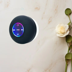 HOMEFISH 2025 New bathroom waterproof wireless LED suction Cup Mini Bluetooth speaker Portable outdoor sports stereo speakers