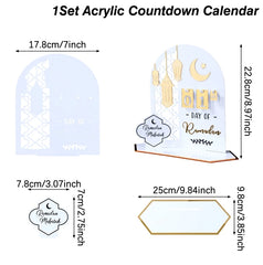 Ramadan Countdown Calendar Eid Mubarak Ornament Ramadan Decoration 2026 For Home Ramadan Kareem Islamic Muslim Party Decor Gifts