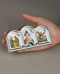 Catholic Divine Mercy Jesus Christ Image Frame Holy Family St. Michael Triptych Icons Sticker Tabletop Prayer Home Church Decor