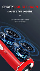 200W Peak Power Portable Bluetooth Speaker IPX7 Waterproof Outdoor HIFI Pillar Subwoofer Stereo Soundbox FM Radio TF Boom Box