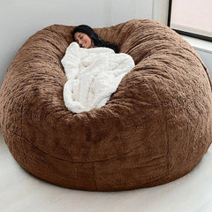 Soft Warm 180*90cm Fur Giant Removable Washable Bean Bag Bed Cover Comfortable Living Room Furniture Lazy Corner Sofa
 Coat