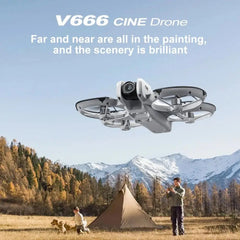 New V666  Camara Drone 8K Professional WIFI 5G Dron Obstacle Avoidance Brushless Altitude Headless Mode RC Quadcopter Kids Toys