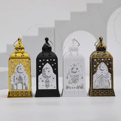 Creative Eid Mubarak Candle Lamp Islamic Ramadan Crescent Moon and Star Night Light Muslim Party Decor Eid Party Supplies