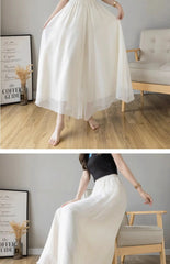 Women’s High-Waist Chiffon Wide-Leg Pants – Spring/Summer Plus Size