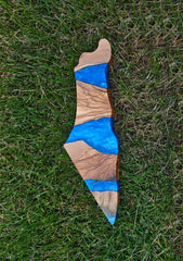 Handmade Mezuzah Case of Olive Wood and Epoxy Resin Jewish Home door Decor judaica Religious Gift for Jewish Home bless mezuzah