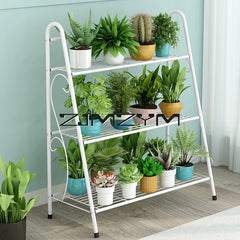 3-Tier Iron Plant Stand – Indoor Balcony Flower Pot Rack Home Decor