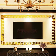 3D 5/10CM Square Self Adhesive Waist Line Mirror Wall Art Stickers for Living Room Ceiling Edge Strip Corner Line Wall Decor