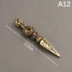 Handcraft Pendant Vintage Solid Religious Pestle Prayer Pendants Nepal Tibetan Buddhist Vajra Copper Crafts