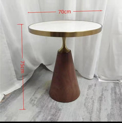 Nordic Light Luxury Round Coffee Table Modern Exquisite Home Creative Corner Table Living Room Furniture Sofa Side Rock Plate Round Tables