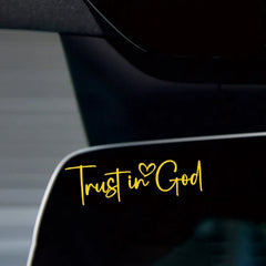 Trust In God Mirror Decal, Car Decals For Women, Faith Mirror Decal, Cute Vinyl Decal, Christian Car Mirror Decal, Religious Car