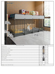 Dog Cage Small Dog Indoor with Separate Toilet Household Corgi Teddy Pomeranian House Kennel Dog Pet Fence Pet Shop