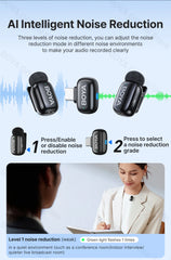 BOYA BOYA Mini Wireless Lavalier Lapel Microphone for iPhone iPad Android Type-C Phone Live Broadcast Audio Video Recording Vlog