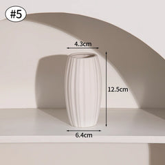 White Ceramic Vases Nordic Decorative Vasen Ornaments Home Living Room Decor Flower Arrangements Sketching Props Desktop Decor