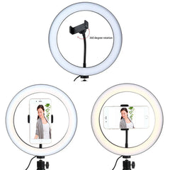 26cm 10 inch Led Ring Selfie Light Dimmable Photography Lighting Kit Usb Charge Lamp With Tripod For Live Video 120 Lamp Beads