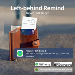Smart Card Tracker Work with Apple Find My App Wireless Rechargerable Anti Lost Item Locator for Luggage Bluetooth Tracker GPS