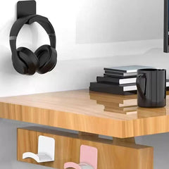 Under Desk Headphone Stand Universal Wall Mount Gaming Controller Holder Headset Display Rack Earphone Hook