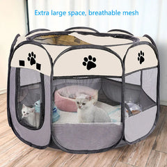 Foldable cats, dog kennels, cats, dogs, delivery rooms, pets, octagonal cages, breathable fences, tents, claw-resistant Pet Shop