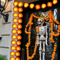 Halloween Decorations Diwali Garland String Lights Mexican Marigold Artificial Flowers Day Of The Dead Christmas Decorations
