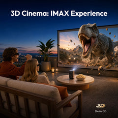 BYINTEK BOOK 1 P70X Portable Built-in Battery 4K Support 3D Wifi for Outdoor Movie Night Home Theater Projectors